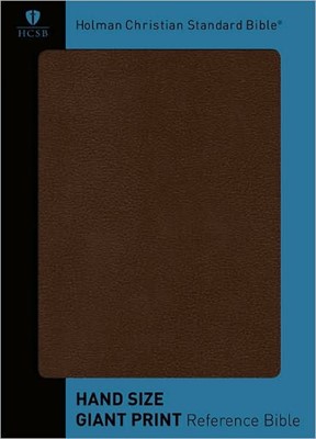 HCSB Hand Size Giant Print Reference Bible, Brown Simulated (Imitation Leather)