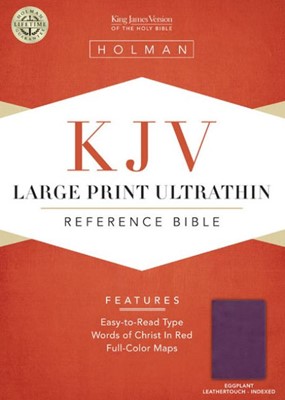 KJV Large Print Ultrathin Reference Bible, Eggplant (Imitation Leather)