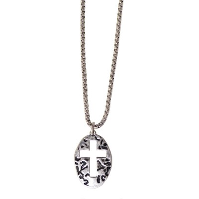 Faith Gear Oval Cross Men's Necklace (General Merchandise)