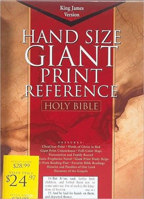KJV Giant Print Reference Bible, Burgundy, Indexed (Imitation Leather)