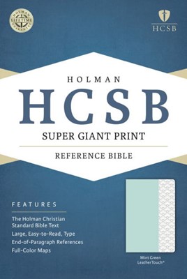 HCSB Super Giant Print Reference Bible, Mint Green (Imitation Leather)