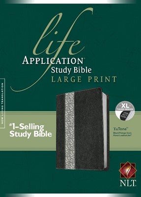 NLT Life Application Study Bible Large Print, Indexed (Imitation Leather)