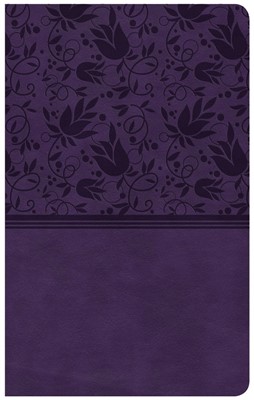 CSB Compact Ultrathin Reference Bible, Purple, Indexed (Imitation Leather)
