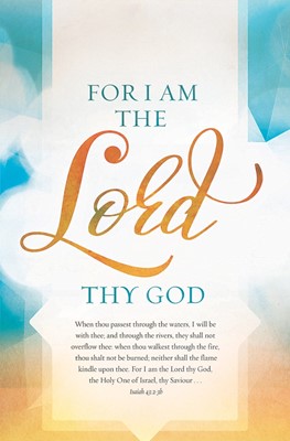 For I Am The Lord Thy God Bulletin (Pack of 100) (Bulletin)