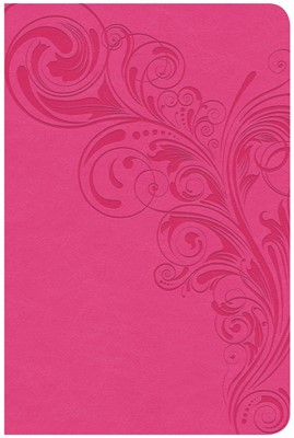 CSB Compact Ultrathin Reference Bible, Pink Leathertouch (Imitation Leather)
