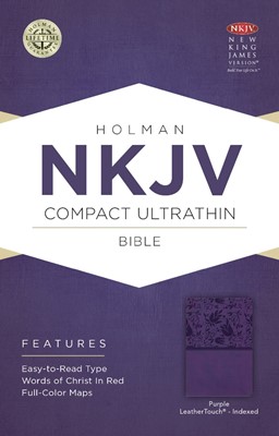 NKJV Compact Ultrathin Bible, Purple Leathertouch, Indexed (Imitation Leather)
