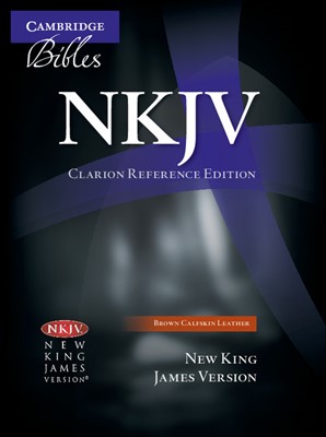 NKJV Clarion Reference Bible, Brown Calfskin Leather (Leather Binding)