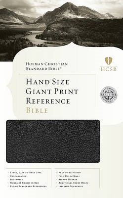 HCSB Hand Size Giant Print Reference Bible, Black (Imitation Leather)