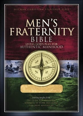HCSB Men's Fraternity Authentic Manhood Bible, British Tan (Imitation Leather)