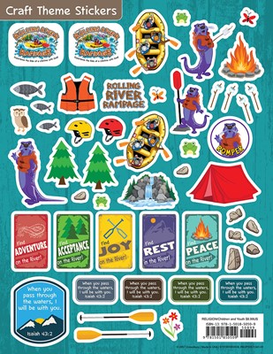 VBS 2018 Rolling River Rampage Craft Theme Stickers (Stickers)