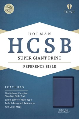 HCSB Super Giant Print Reference Bible, Cobalt Blue (Imitation Leather)