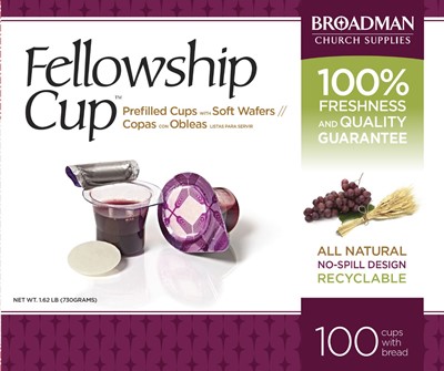 Fellowship Cup Box of 100 - Prefilled Communion Bread & Cup (General Merchandise)