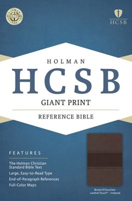 HCSB Giant Print Reference Bible, Brown/Chocolate (Imitation Leather)