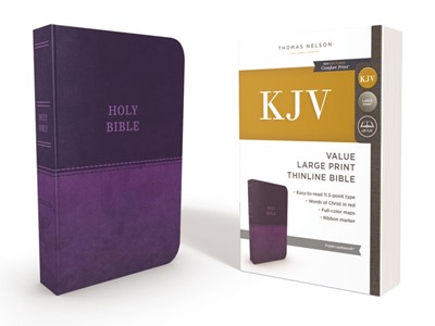 KJV ValueThinline Bible, Purple, Large Print, Red Letter (Imitation Leather)