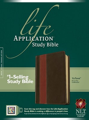 NLT Life Application Study Bible Tutone Brown/Tan (Imitation Leather)
