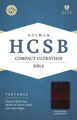 HCSB Compact Ultrathin Bible, Saddlebrown Leathertouch (Imitation Leather)