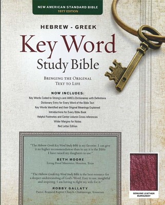NASB Hebrew-Greek Key Word Study Bible GL Burgundy Indexed (Leather Binding)