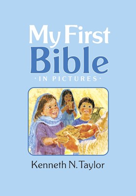 My First Bible In Pictures, Baby Blue (Hard Cover)