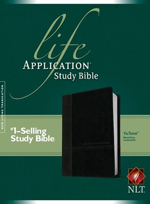 NLT Life Application Study Bible Tutone Black/Onyx (Imitation Leather)