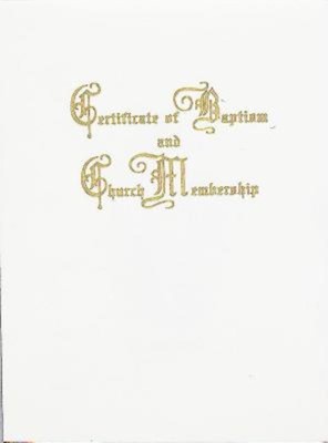 Traditional Steel-Engraved Certificate of Baptism and Church (Miscellaneous Print)