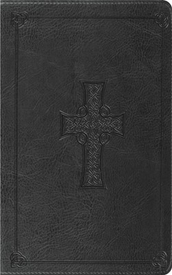 ESV Thinline Bible, Trutone, Charcoal, Celtic Cross Design (Imitation Leather)