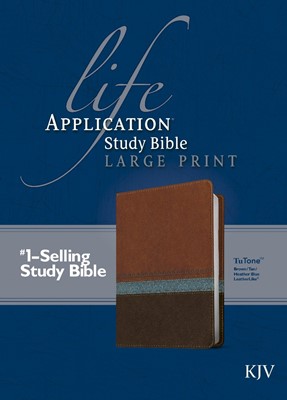 KJV Life Application Study Bible Large Print, Brown/Tan/Blue (Imitation Leather)