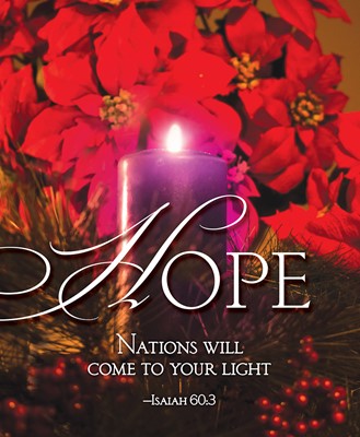 Hope Advent Candle Sunday 1 Bulletin, Large (Pkg of 50) (Loose-leaf)