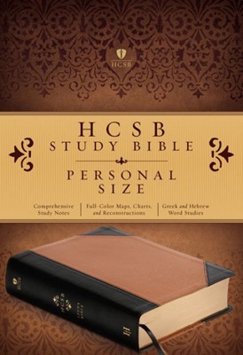 HCSB Study Bible Personal Size, Black/Tan Leathertouch (Imitation Leather)
