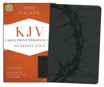 KJV Large Print Personal Size Reference Bible, Charcoal (Imitation Leather)