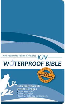 KJV Waterproof New Testament, Psalms & Proverbs Blue Wave