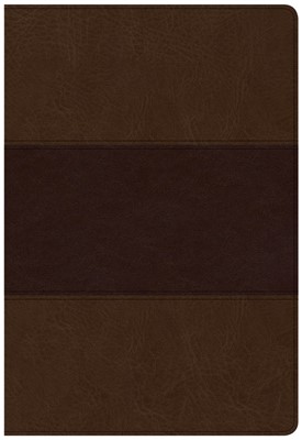CSB Super Giant Print Reference Bible, Saddle Brown (Imitation Leather)