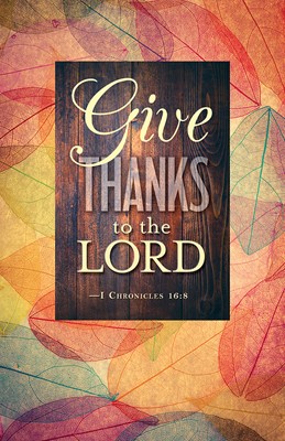 Give Thanks to the Lord Thanksgiving Bulletin (Pkg of 50) (Bulletin)