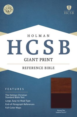 HCSB Giant Print Reference Bible, Brown/Tan Leathertouch (Imitation Leather)