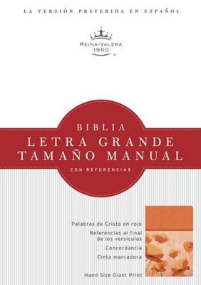 RVR 1960 Biblia Letra Grande Tamaño Manual, damasco/coral sí (Imitation Leather)