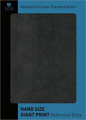 HCSB Hand Size Giant Print Reference Bible, Black Simulated (Imitation Leather)