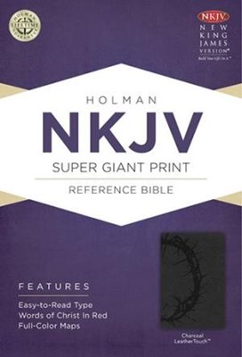 NKJV Super Giant Print Reference Bible, Charcoal (Imitation Leather)