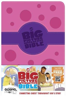 The Big Picture Interactive Bible For Kids Purple/Pink Polk (Imitation Leather)