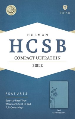 HCSB Compact Ultrathin Bible, Teal Leathertouch (Imitation Leather)