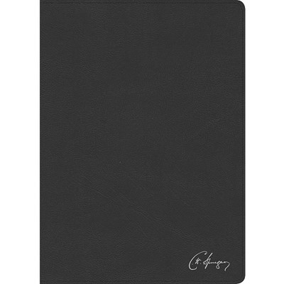 RVR 1960 Biblia de estudio Spurgeon, negro piel genuina con (Imitation Leather)