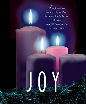 Joy Advent Candle Sunday 3 Bulletin, Large (Pkg of 50) (Bulletin)