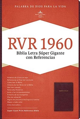RVR 1960 Biblia Letra Súper Gigante, borgoña imitación piel (Imitation Leather)