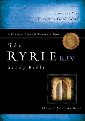 KJV Ryrie Study Bible Genuine Leather, Black, Red Letter (Leather Binding)