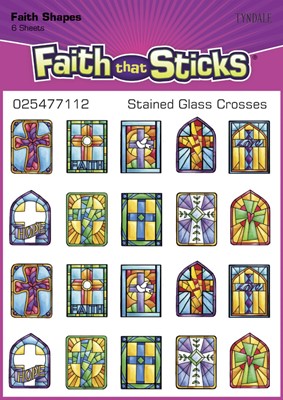 Stained Glass Crosses - Faith That Sticks Stickers (Stickers)