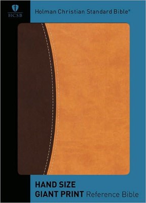 HCSB Hand Size Giant Print Reference Bible, Dark/Light Brown (Imitation Leather)