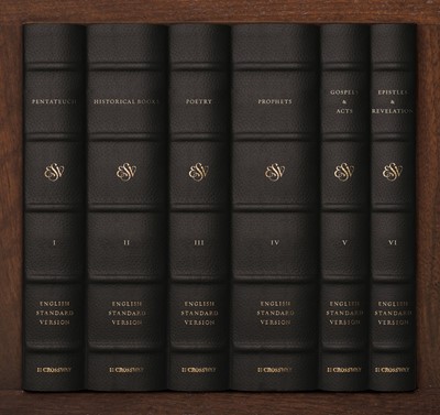 ESV Reader's Bible, Six-Volume Set: Chapter and Verse Number (Genuine Leather)