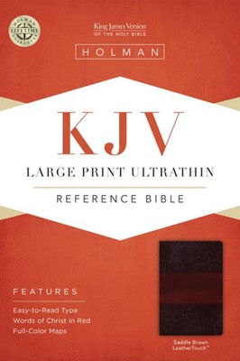 KJV Large Print Ultrathin Reference Bible, Saddle Brown (Imitation Leather)