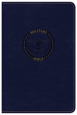 CSB Military Bible, Navy Blue Leathertouch (Imitation Leather)