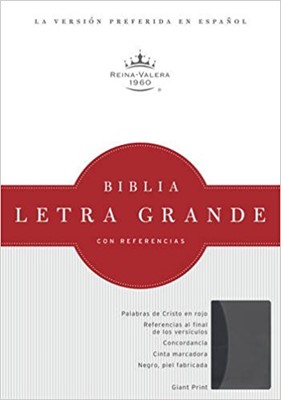 RVR 1960 Biblia Letra Gigante, negro/gris símil piel (Imitation Leather)