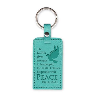 Leather Keychain Dove-Peace (Keyring)