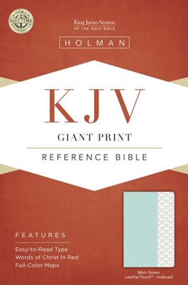KJV Giant Print Reference Bible, Mint Green, Indexed (Imitation Leather)